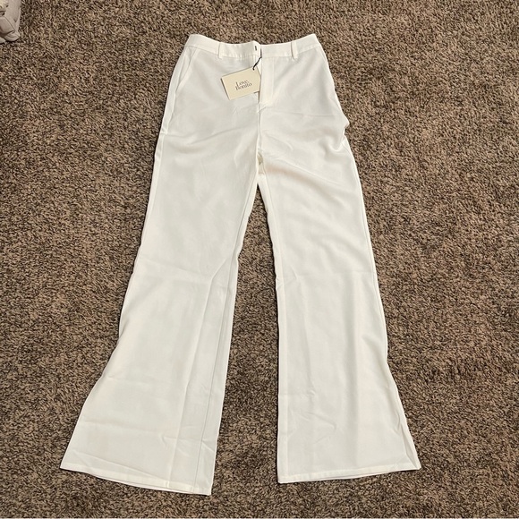 Love Bonito Pvara Regular Flare Pants (2022 Version) white Size S - Picture 6 of 8